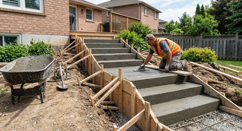Poured Steps Installation in Sacramento, CA